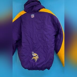 Nike NFL Minnesota Vikings Vintage Hooded Puffer Coat Jacket Men XL Or Women 2XL
